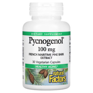 Natural Factors, Pycnogenol, 100 мг, 30 вегетарианских капсул