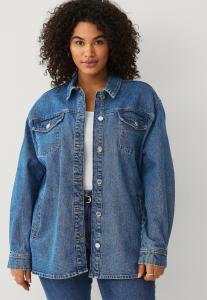 Джинсовая куртка ÜBERDIMENSIONALE Ellos Plus collection, синий