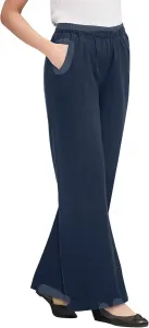 Woman Within Plus Size Tall джинсы с эластичным поясом и широкими штанинами