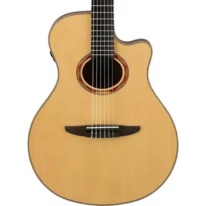 Yamaha Ncx - акустическая классическая гитара с электроникой; цельная верхняя дека из ели ситка; гриф из красного дерева; Atmosfeel (подседельный звукосниматель + контактный сенсор + микрофон); чехол для переноски; натуральный цвет