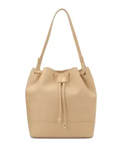 Кожаная сумка с уникальным узором. Kazar, бежевый