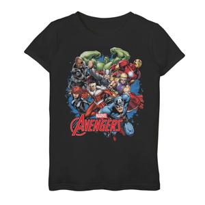 Футболка с плакатом группы Marvel Avengers для девочек 7–16 лет Marvel