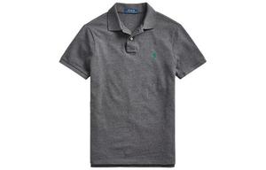 Поло с коротким рукавом и нашивкой с логотипом Polo Ralph Lauren, серый