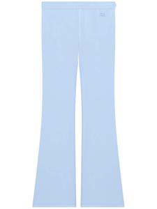 Courrèges расклешенные брюки из джерси, синий
