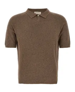 Хлопковая рубашка-поло Bouclã Ma'Ry'Ya, коричневый