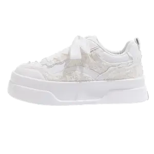 Alxnan Женские скейтерские кеды лоу-топ белые, цвет White