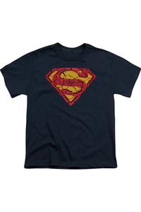 Футболка с коротким рукавом для детей "Superman: Разбитый щит" Gildan, темно-синий
