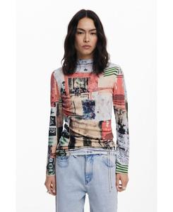 Изящный женский свитер в виде открытки Desigual, Multi