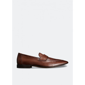 Лоферы BERLUTI Lorenzo Kangaroo leather loafers, коричневый