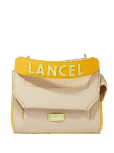 Сумка через плечо из зернистой кожи Lancel, бежевый