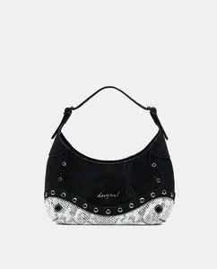 Сумка с клапаном с блестящим цветком, средняя Desigual