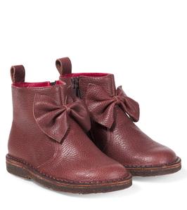 Кожаные ботинки Kava с деталью в виде лука PèPè, Nutell/Rosso