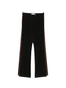 Полосатые брюки с вышитым логотипом Wales Bonner, черный