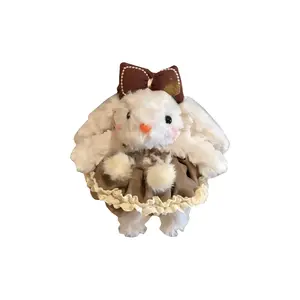 Изящное красивое платье принцессы с висячими ушками кролика плюшевый кулон высота 13см XTHOT