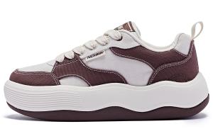 Скользоустойчивые, износостойкие, сбалансированные, легкие низкие скейтбордские кроссовки женские коричневые QIAODAN, сырой деним какао