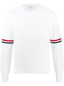 Thom Browne джемпер Milano с полосками RWB, белый