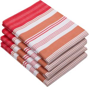 Чайные полотенца набор  Zollner, красно-оранжевый