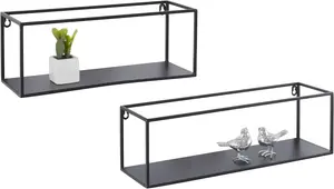 LeGer Home by Lena Gercke декоративная настенная полка "Берит" (набор, 2 шт.) 51х15х14 см, черный