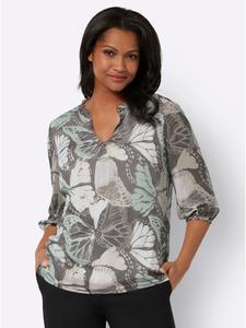 Блузка с принтом серого и мятно-лаймового цветов WITT WEIDEN