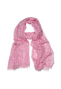 Шарф пастельный с лео-животным принтом Collezione alessandro, розовый
