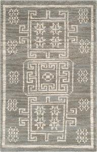 Ковер SAFAVIEH, 61 x 92 см, Kenya Collection, Grey, ручной работы в марокканском стиле бохо, шерстяной, идеально для помещений с высокой проходимостью: прихожая, гостиная, спальня (KNY635A)