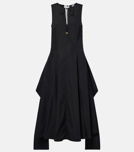 Платье-халат из хлопкового поплина Loewe, черный