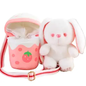 Очаровательная чашка молочного чая с кроликом, плечевая сумка с дизайном медведя, плюшевые куклы Tranquility and elegance, Milk Tea Bunny