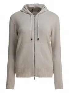Кардиган на молнии с капюшоном Drumohr, бежевый