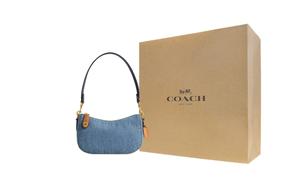 COACH Сумка через плечо деним женская маленькая индиго