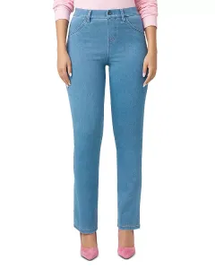 Ультрамягкие джинсовые леггинсы с высокой посадкой и расклешенными штанинами. Hue, синий