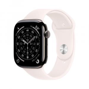 Умные часы Apple Watch Series 11 (GPS+Cellular), 46 мм, Slate Titanium Case/Light Blush Sport Band - M/L