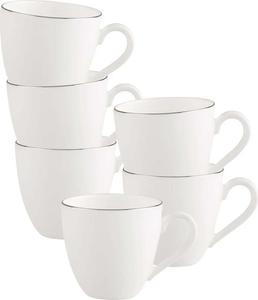 Набор чашек Villeroy & Boch Anmut Platinum, 6 предметов, 0,06 л, белый