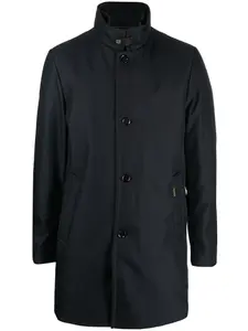 Пальто на пуговицах с высоким воротником Moorer, синий