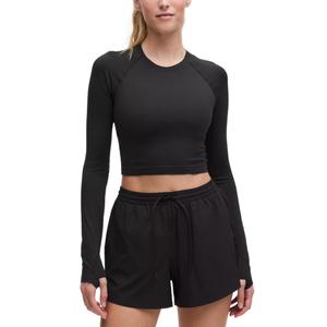 Swiftly Tech укороченная коллекция спортивная одежда для женщин Lululemon, черный/blk