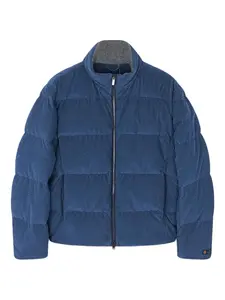 Стеганая пуховая куртка из вельвета Paul & Shark, синий