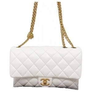 CHANEL Овчинная сумка кросс-боди унисекс белая