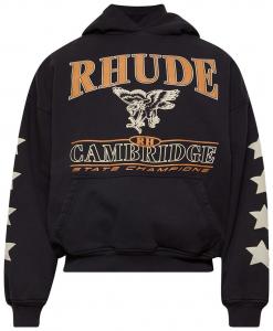 Худи Rhude Cambridge State Champs Hoodie 'Vintage Black', черный