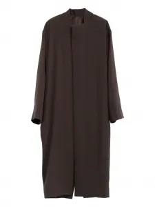 Пальто со шлицей Rick Owens, коричневый