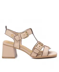 Женские босоножки на каблуке Carmela Leather Collection от XTI, коричневый/бежевый