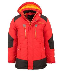Лыжная куртка Trollkids Winter Parka Narvik, цвет Rot/Sonnengelb