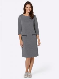 WITT WEIDEN Платье с принтом серого меланжевого цвета