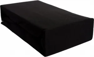 Простыня на резинке из джерси, 100% хлопок, 90-100x200 см + резинка 25 см по периметру, черная COFI 1453