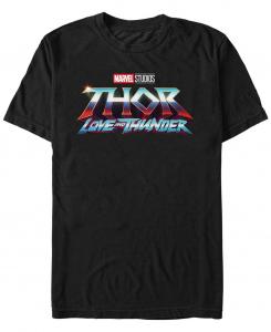 Мужская футболка с коротким рукавом с логотипом thor- love and thunder Fifth Sun, черный