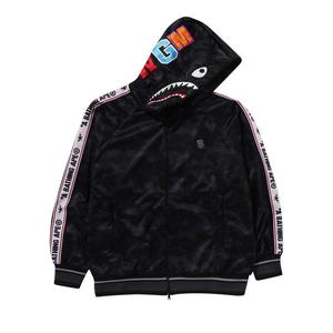 Худи BAPE Solid Camo Relaxed Fit Shark Full Zip Hoodie, Black