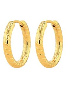 Adeliás Женские серьги - серьги-кольца на шарнирах из нержавеющей стали с золотым покрытием