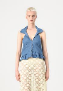 Блузка на пуговицах Hollister Co., цвет Light Blue Denim