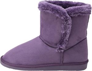 Зимние женские ботинки Alpine Swiss Mindy, Короткие ботинки с искусственной овчиной, Теплые и удобные из микрозамши, Противоскользящая подошва, Стильная обувь для осени и зимы, фиолетовый