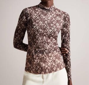 Облегающий топ Jumila с высоким воротом в цвете Nude Pink Ted Baker