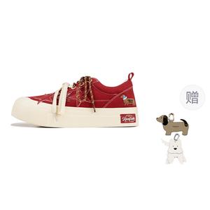 KAALIXTO Парусиновые туфли Sausage Pearl Party унисекс красного цвета