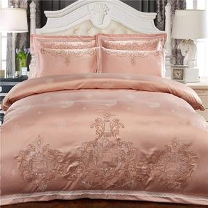 3FLQOOPP Комплект постельного белья Oriental Embroidery серебристый шелковистый красный свадебный Color 2